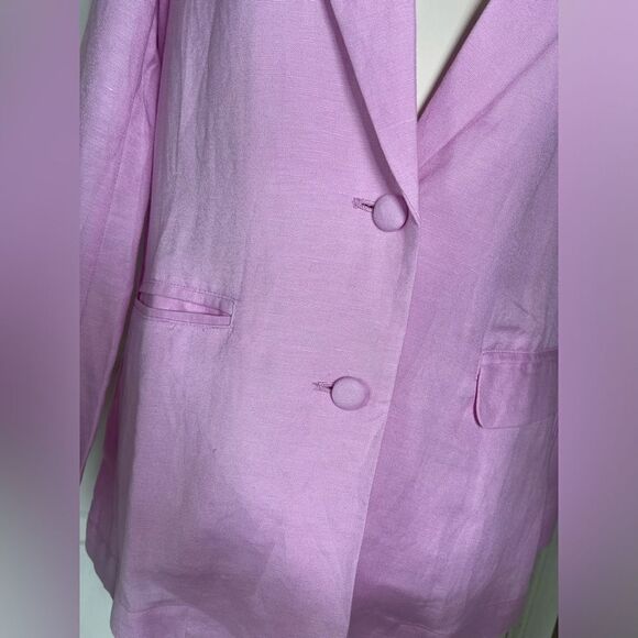 Pink linen blazer forever 21 size M nwt - Picture 3 of 9